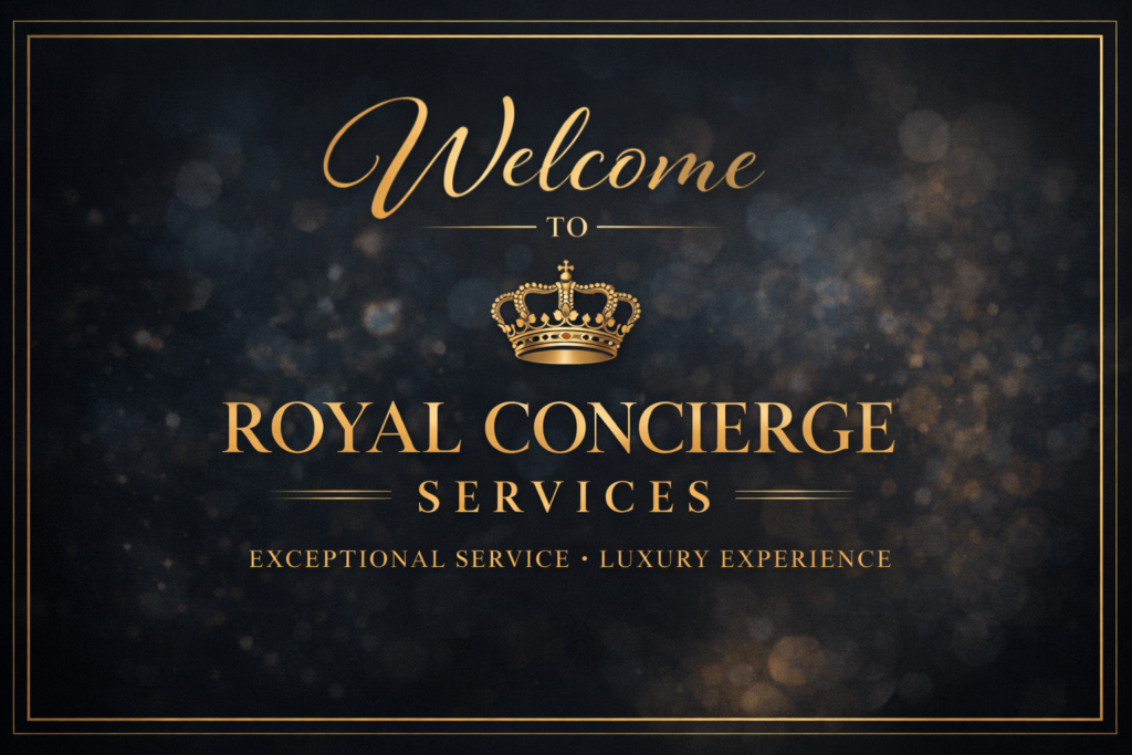 welcome sign royal concierge services